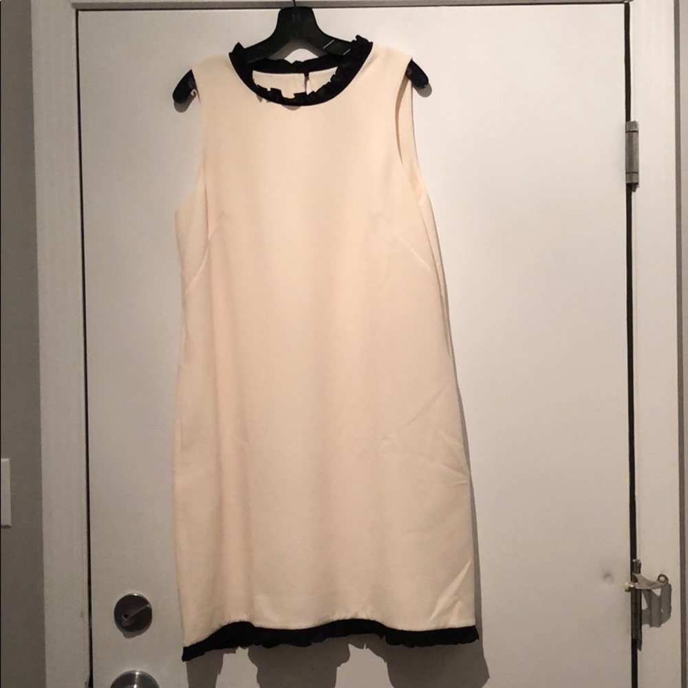 J. Crew Off-White and Black Dress